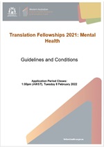 Translation Fellowships 2021 - Mental Health Guidelines and Conditions cover page