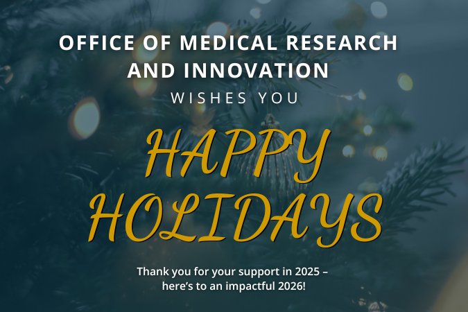 A graphic wishing colleagues Happy Holidays 2025.