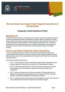 Murray Street Launchpad FAQs