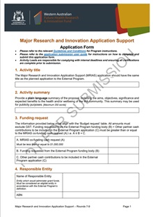 Thumbnail of application form - click to download form
