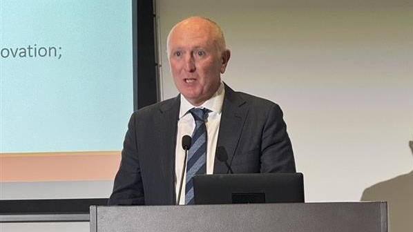 Minister Dawson addresses the crowd at the FHRI Fund Open Day.