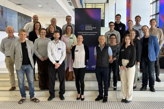 Group photo of healthcare professionals participating in Australian Clinical Entrepreneur Program 